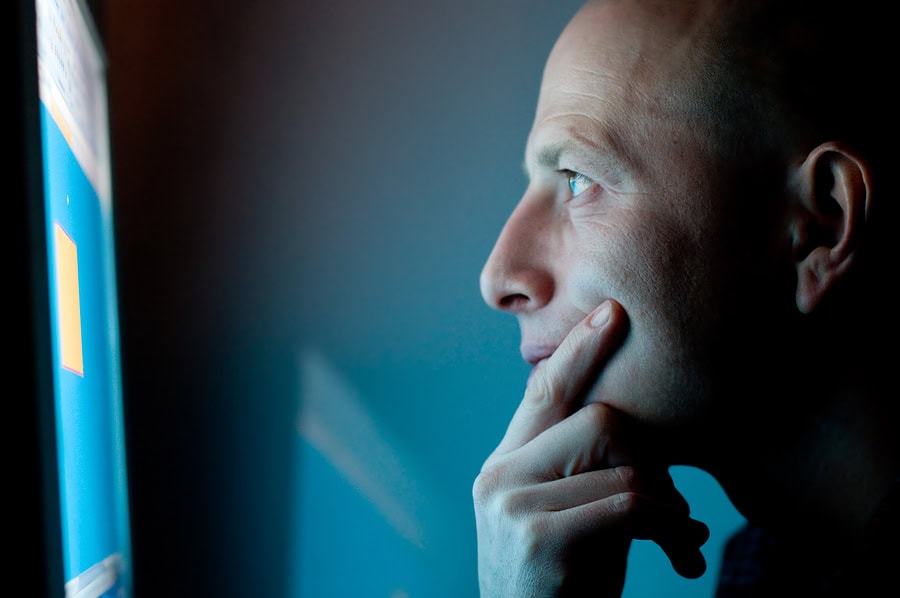 bigstock man working on computer late