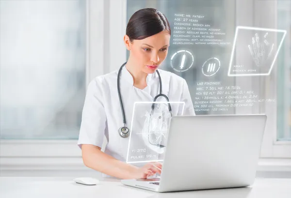 depositphotos 20808627 stock photo pretty female medicine doctor working